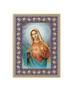 6" x 8" Immaculate Heart of Mary Italian Wood Plaque