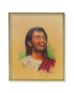 8" x 10" Gold Plaque Frame with a Segura: Laughing Jesus Print