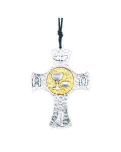 3 1/8" Cross with Chalice on a 30" Cord