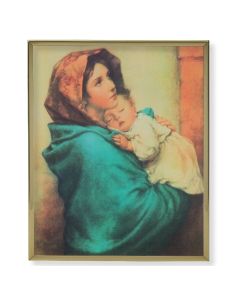 8" x 10" Gold Plaque Frame with a Ferruzzi: Madonna of the Street Print