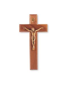 9" Walnut Cross with Museum Gold Finish Corpus