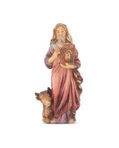 4" Cold Cast Resin Hand Painted Statue of Saint Luke in a Deluxe Window Box-P65