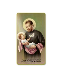 Saint Gaetamo Holy Card