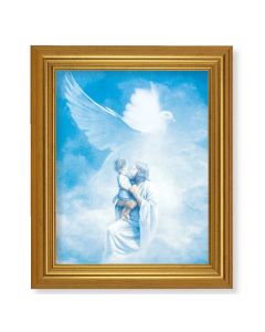 10" x 12" Gold Leaf Finish Beveled Frame with 8" x 10" Christ Welcoming Child Textured Art