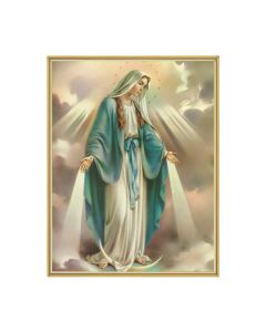11" x 14" Gold Plaque Frame with a Our Lady of Grace Print