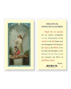 Angel de la Guarda Del Puente Holy Card