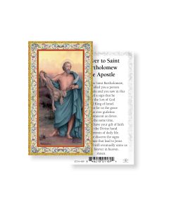 Saint Bartholomew Holy Card