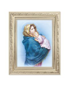 8.25" x 10.25" Silver Ornate Frame with a 6" x 8" Madonna of the Streets Print