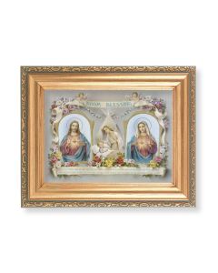 5.5" x 7" Antique Gold Frame with a Baby Room Blessing Print