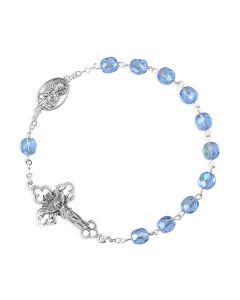6mm One Decade Kant Tangle Sapphire Aurora Borealis Bead Rosary