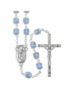 Double Capped Sapphire Bead Rosary