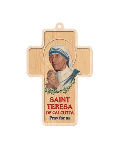 Saint Teresa of Calcutta Laser Cut Wood Cross
