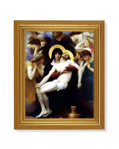 10" x 12" Gold Leaf Finish Beveled Frame with 8" x 10" Bouguereau: Pieta Textured Art
