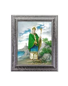 10 1/2" x 12 1/2" Grey Oak Finish Frame with an 8" x 10" St. Patrick Print