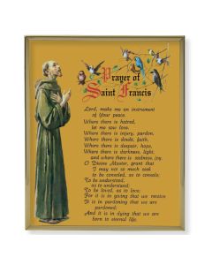 8" x 10" Gold Plaque Frame with a Prayer of Saint Francis Print
