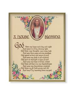 8" x 10" Gold Plaque Frame with a House Blessing Print