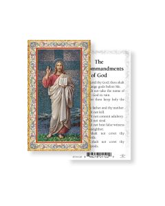 The Ten Commandments Holy Card