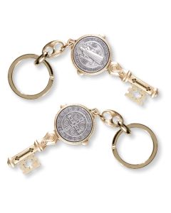 Saint Benedict Medal Two-tone Key, Keychain