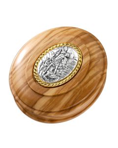 Saint Michael Olive Wood Keepsake Box
