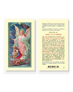 Oracion Al Angel De La Guarda Holy Card