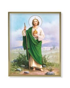 8" x 10" Gold Plaque Frame with a Saint Jude Print