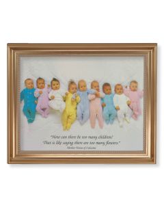 13 1/2" x 16 9/16" Gold Leaf Antique Finished Frame with 11" x 14"  Saint Teresa of Calcutta Quote Textured Art