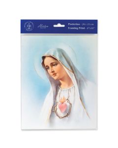 8" x 10" Immaculate Heart of Mary Print  (sold in inc. of 3)