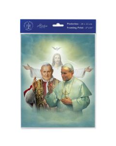 8" x 10" Saints John Paul II and John XXIII Print (sold in inc. of 3)