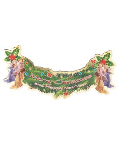 5" x 13" Christmas and New Year Garland Shaped Banner