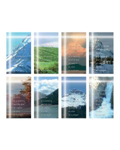 Aurora Cross with Nature Scenes Eight-Up Micro Perforated Holy Cards