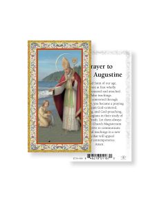 Prayer to Saint Augustine Holy Card