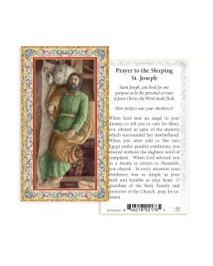 Sleeping Saint Joseph Holy Card