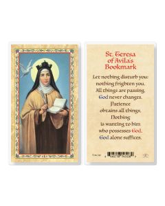 St Teresa Of Avila - Bookmark Hot Gold Stamped Lam Inc Of 25