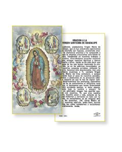 Our Lady of Guadalupe Holy Card in Spanish