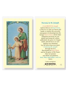 Novena to Saint Joseph Holy Card