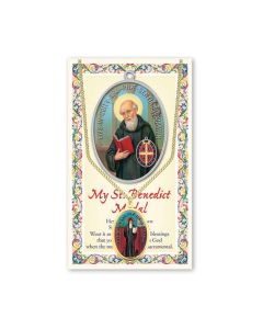 Saint Benedict Epoxied Patron Saint Medal and a 18" Chain