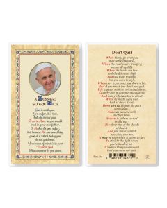 Message to the Sick Don't Quit Laminated Holy Card. Inc. of 25