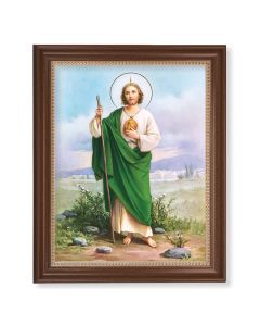 13 1/2" x 16 9/16" Walnut Finished Frame with 11" x 14" Saint Jude Textured Art