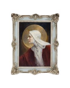 6 3/4" x 8 3/4" Powder Blue and Silver Frame with a 5 x 7 Chambers: The Saint Print-P65