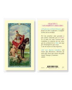 Oracion A San Martin Caballero Holy Card
