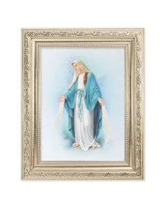 8.25" x 10.25" Silver Ornate Frame with a 6" x 8" Our Lady of Grace Print