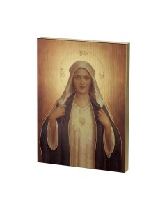 Chambers: Immaculate Heart of Mary Textured Wood Plaque