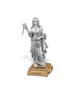 4 1/2" Pewter Saint Agatha Statue, Gift Boxed-P65