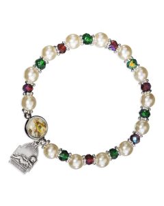 Christmas Bracelet in a Curved Hinged Clamshell Style Box