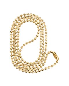24" Gold Tone Ball Chain with Connector sold in Inc. of 10