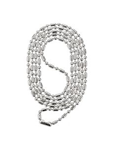 30" Stainless Imitation Rhodium Ball Bar Chain 
