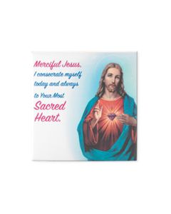 4" x 4" Sacred Heart of Jesus Hanging Ceramic Tile