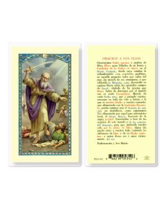 Oracion a San Elias Holy Card