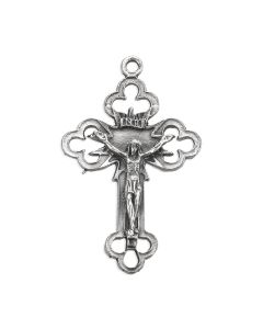2" Antiqued Silver Oxidized Sun Burst Crucifix
