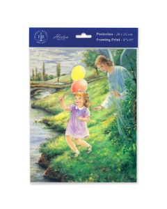 8" x 10" Blanc: Guardian Angel with Girl Print  (sold in inc. of 3)